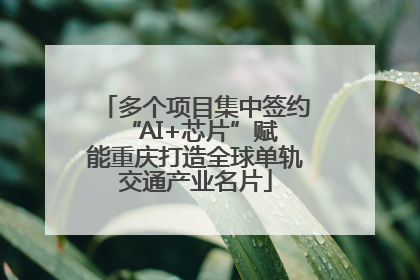 多个项目集中签约 “AI+芯片”赋能重庆打造全球单轨交通产业名片