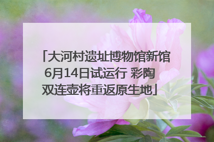 大河村遗址博物馆新馆6月14日试运行 彩陶双连壶将重返原生地
