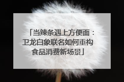 当辣条遇上方便面：卫龙白象联名如何重构食品消费新场景