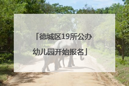 德城区19所公办幼儿园开始报名
