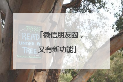 微信朋友圈，又有新功能