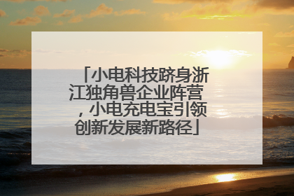 小电科技跻身浙江独角兽企业阵营，小电充电宝引领创新发展新路径