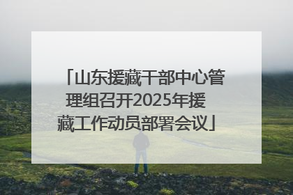 山东援藏干部中心管理组召开2025年援藏工作动员部署会议