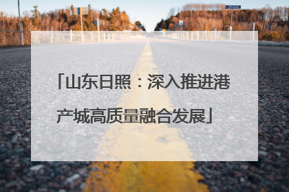 山东日照：深入推进港产城高质量融合发展