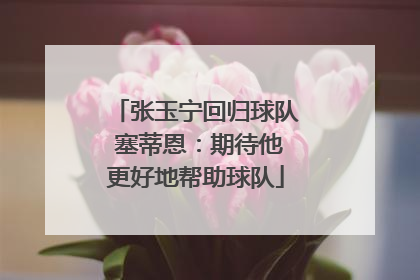 张玉宁回归球队 塞蒂恩：期待他更好地帮助球队