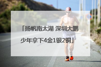 扬帆南太湖 深圳大鹏少年拿下4金1银2铜