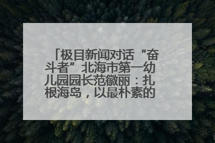 极目新闻对话“奋斗者”北海市第一幼儿园园长范徽丽：扎根海岛，以最朴素的爱践行教育的梦想