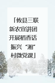 攸县三联新农宣讲团开展稻香话振兴“湘”村微党课