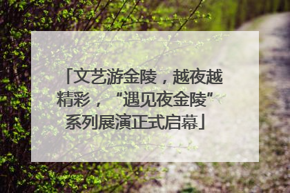 文艺游金陵，越夜越精彩，“遇见夜金陵”系列展演正式启幕