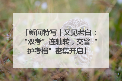 新闻特写｜又见老白：“双考”连轴转，交警“护考档”密集开启