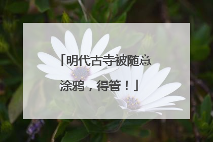 明代古寺被随意涂鸦，得管！