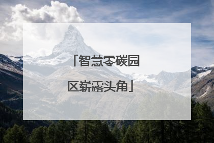智慧零碳园区崭露头角