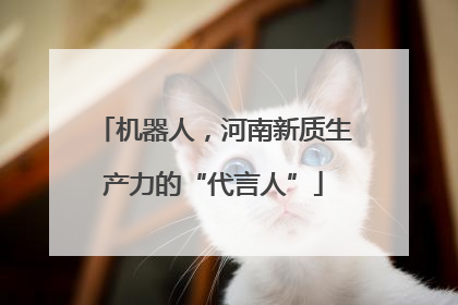 机器人，河南新质生产力的“代言人”