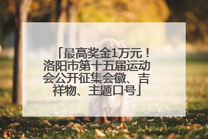 最高奖金1万元！洛阳市第十五届运动会公开征集会徽、吉祥物、主题口号