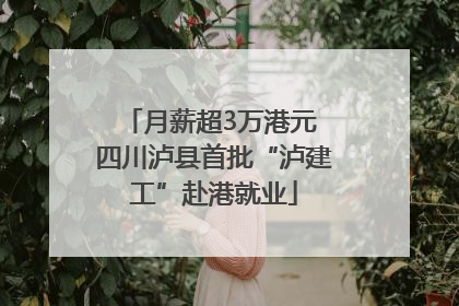 月薪超3万港元 四川泸县首批“泸建工”赴港就业