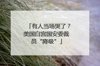 有人当场哭了？美国白宫国安委裁员“降级”