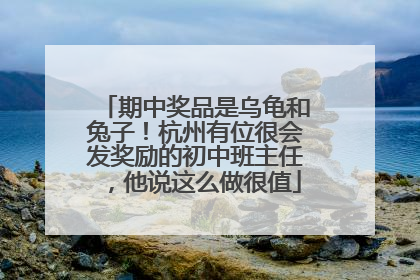 期中奖品是乌龟和兔子！杭州有位很会发奖励的初中班主任，他说这么做很值