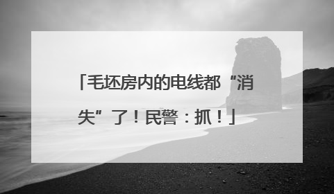 毛坯房内的电线都“消失”了！民警：抓！