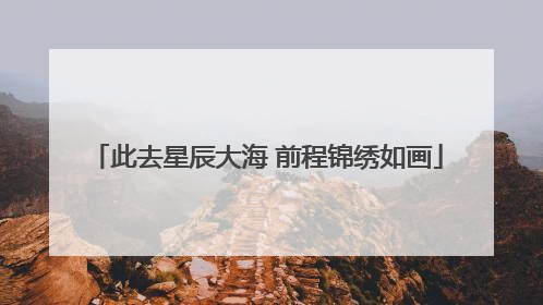 此去星辰大海 前程锦绣如画