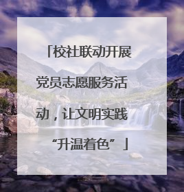 校社联动开展党员志愿服务活动，让文明实践“升温着色”