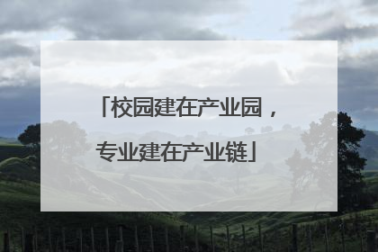 校园建在产业园，专业建在产业链