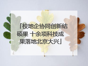 校地企协同创新结硕果 十余项科技成果落地北京大兴