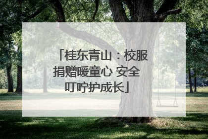 桂东青山：校服捐赠暖童心 安全叮咛护成长