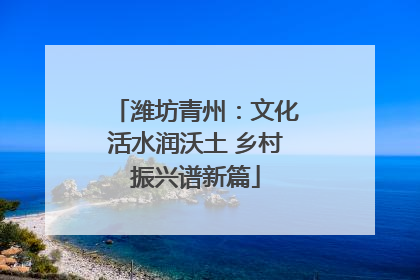 潍坊青州：文化活水润沃土 乡村振兴谱新篇