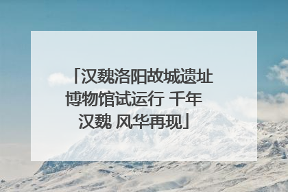 汉魏洛阳故城遗址博物馆试运行 千年汉魏 风华再现