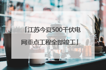 江苏今夏500千伏电网重点工程全部竣工