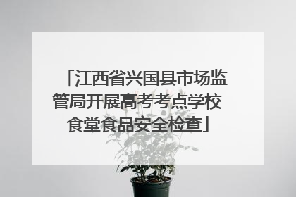 江西省兴国县市场监管局开展高考考点学校食堂食品安全检查