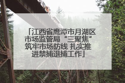 江西省鹰潭市月湖区市场监管局“三聚焦”筑牢市场防线 扎实推进禁捕退捕工作