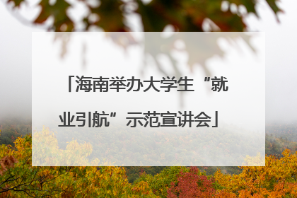 海南举办大学生“就业引航”示范宣讲会