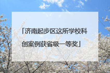 济南起步区这所学校科创案例获省级一等奖