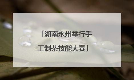 湖南永州举行手工制茶技能大赛