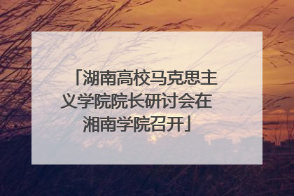 湖南高校马克思主义学院院长研讨会在湘南学院召开