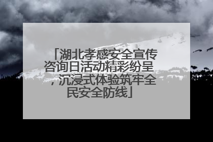 湖北孝感安全宣传咨询日活动精彩纷呈，沉浸式体验筑牢全民安全防线