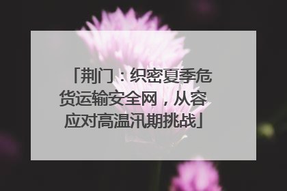 荆门：织密夏季危货运输安全网，从容应对高温汛期挑战