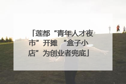 莲都“青年人才夜市”开摊 “盒子小店”为创业者兜底