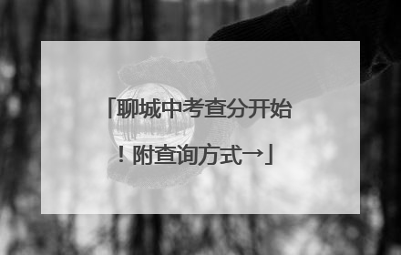 聊城中考查分开始！附查询方式→
