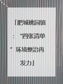 肥城桃园镇：“四张清单”环境整治再发力