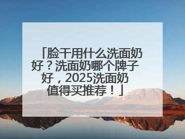 脸干用什么洗面奶好？洗面奶哪个牌子好，2025洗面奶值得买推荐！