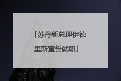 苏丹新总理伊德里斯宣誓就职