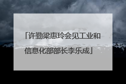 许勤梁惠玲会见工业和信息化部部长李乐成