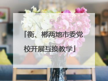 衡、郴两地市委党校开展互换教学