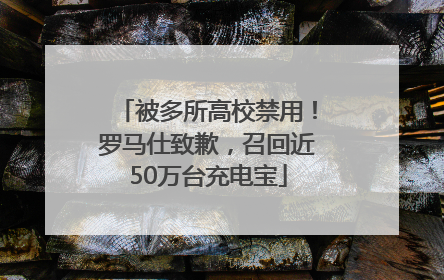 被多所高校禁用！罗马仕致歉，召回近50万台充电宝