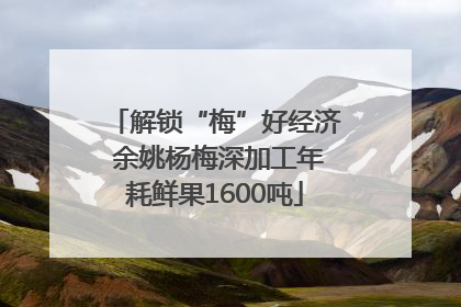解锁“梅”好经济 余姚杨梅深加工年耗鲜果1600吨