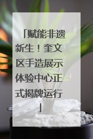赋能非遗新生！奎文区手造展示体验中心正式揭牌运行