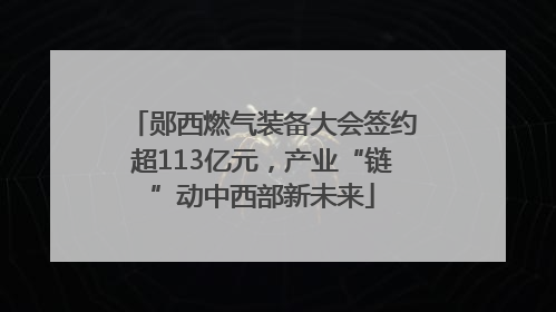 郧西燃气装备大会签约超113亿元，产业“链”动中西部新未来