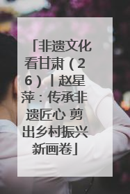 非遗文化看甘肃（26）丨赵星萍：传承非遗匠心 剪出乡村振兴新画卷